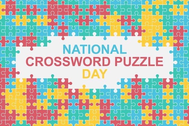 National crossword puzzle day background