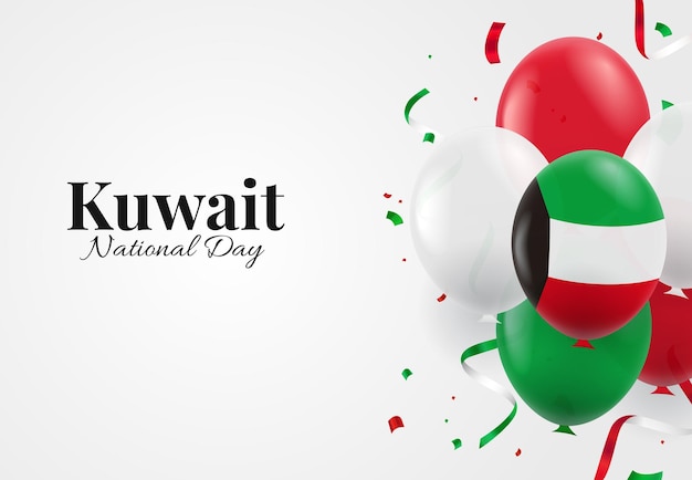 Festa nazionale kuwait. bandiera di celebrazione.