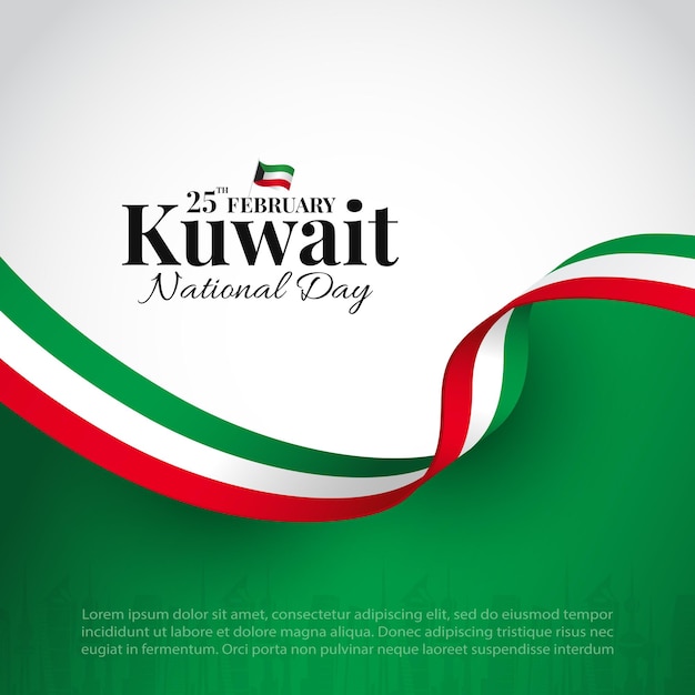 Vettore festa nazionale del kuwait