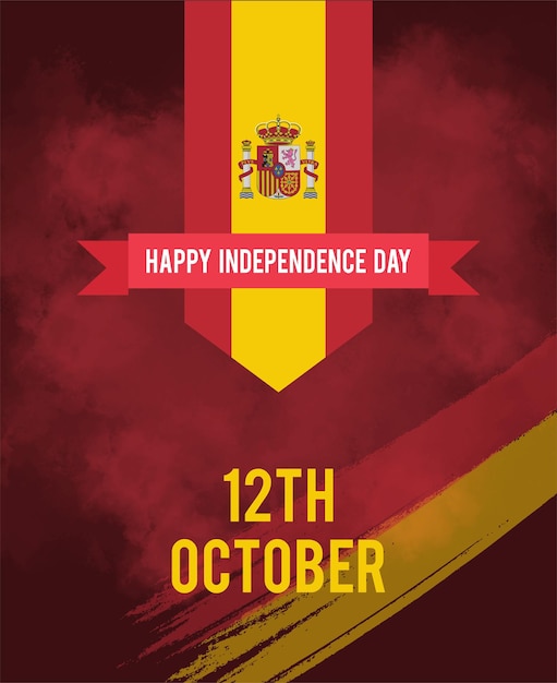 Национальный день, национальный день испании fiesta nacional de españa, векторная иллюстрация