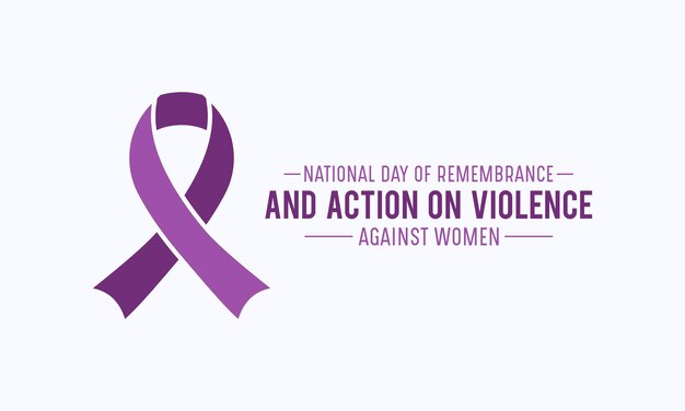 Vector national day of remembrance and action on violence against women december 6 holiday concept for banner poster card and background design vector illustration