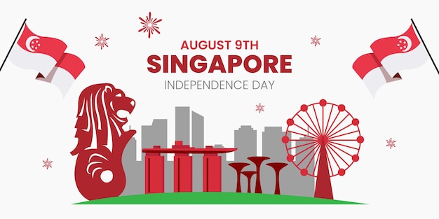 Vector national day of singapore independence day