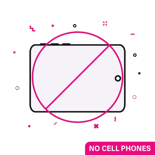 National Day of Unplugging Stop used devices Line flat symbol