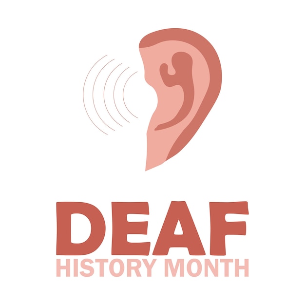 Vector national deaf history month ,vector illustration.