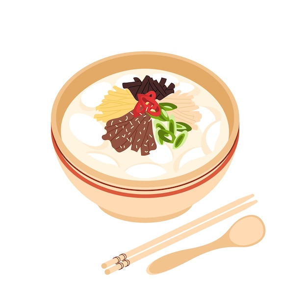 설날 전국 요리 설날 떡국 한국 전통 수프 동양 명절
