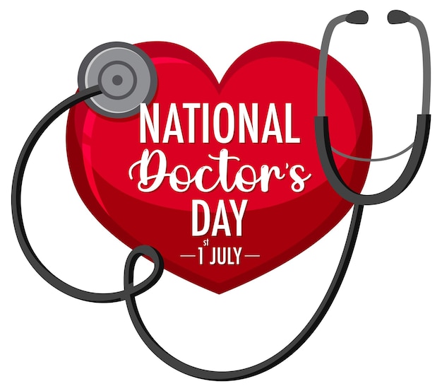 Vector national doctor day in july logo