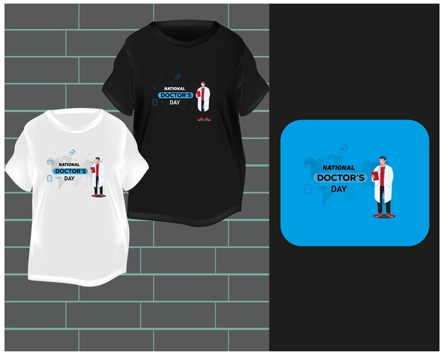 Premium Vector National doctor day tshirt design in 2025