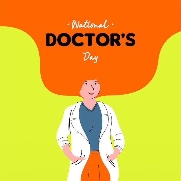national doctors day illustration background