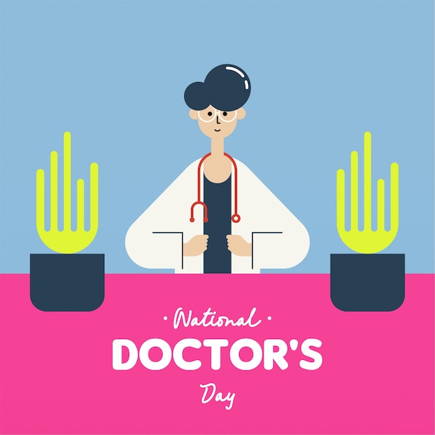 national doctors day illustration background