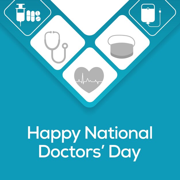 Premium Vector National doctors' day is a day celebrated to
