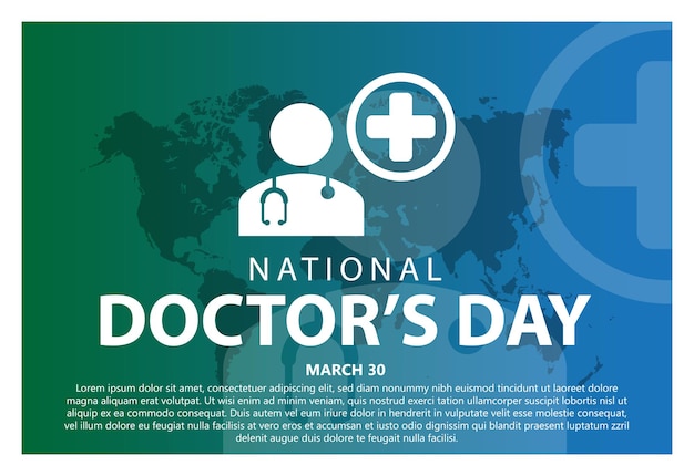 National Doctors' Day March 30 Holiday concept Template for background banner card poster