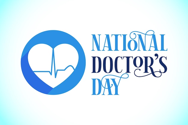 National doctors day World doctors day template Vector illustration