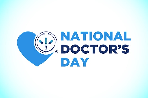 National doctors day world doctors day template vector illustration