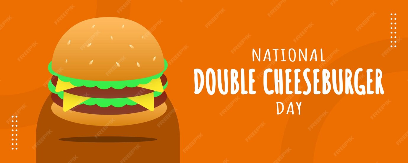 Premium Vector National Double Cheeseburger Day on 15 September