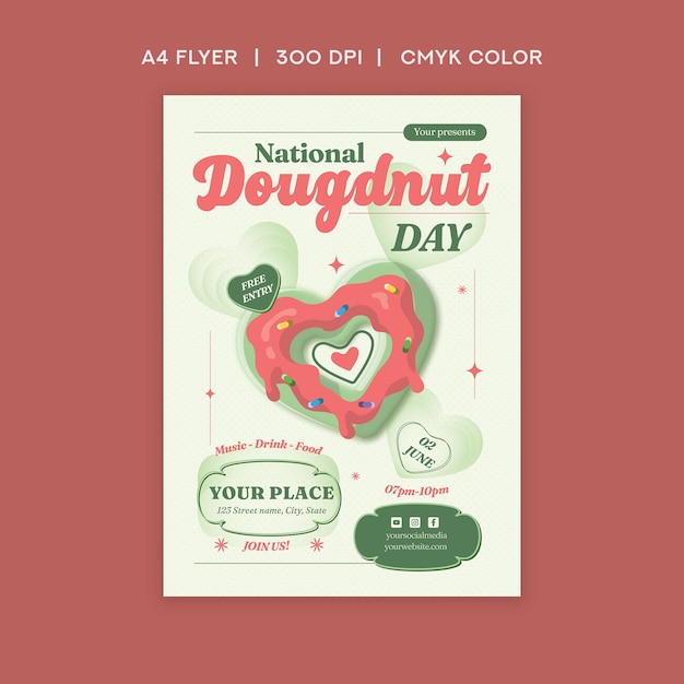 National doughnut day flyer