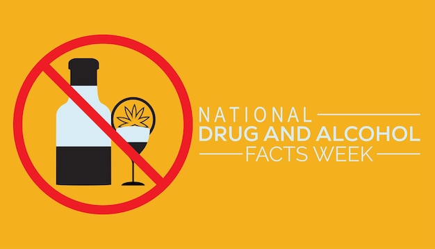 Vettore la settimana nazionale della droga e dell'alcol viene osservata ogni anno a marzo.