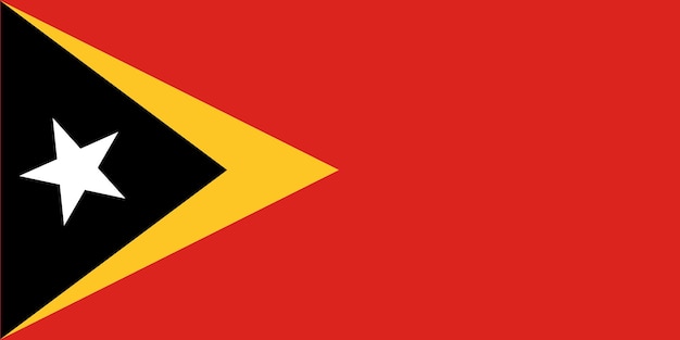 Vector national east timor flag official colors and proportions vector illustration eps 10 vector