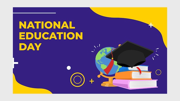 National education day with vector style