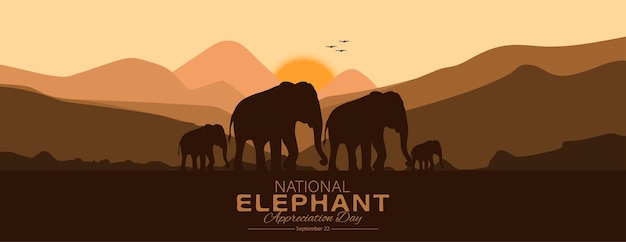 National Elephant Appreciation Day in USA. September 22. National Elephant Day in Thailand.