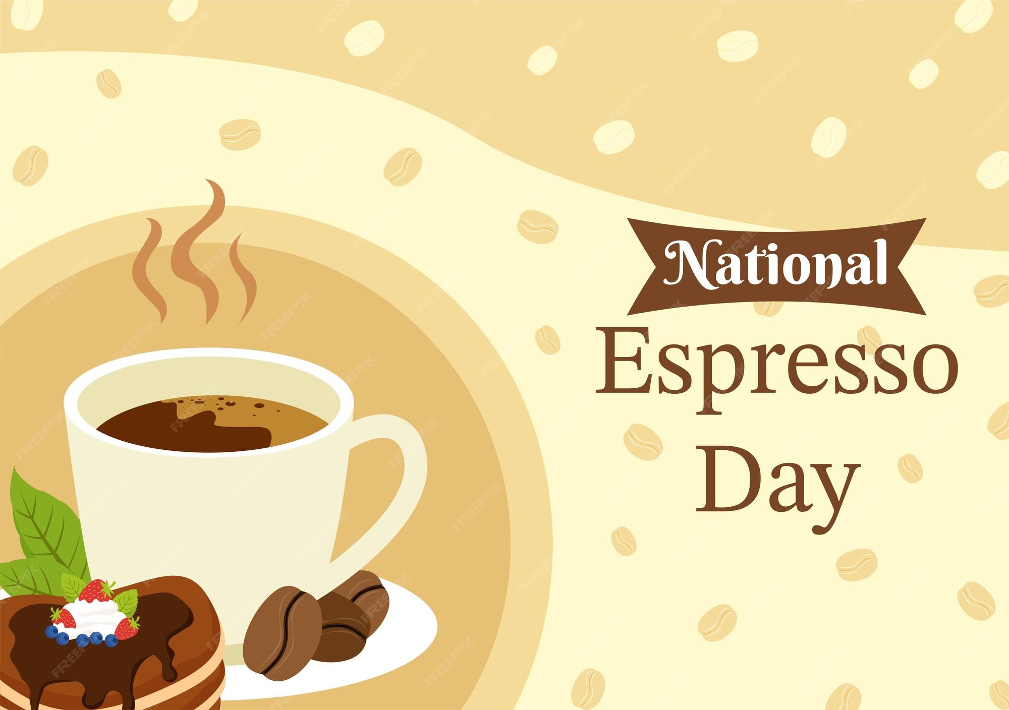 Premium Vector National espresso day vector illustration on november