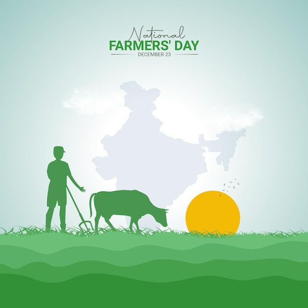 national farmers day india creative for a social media poster