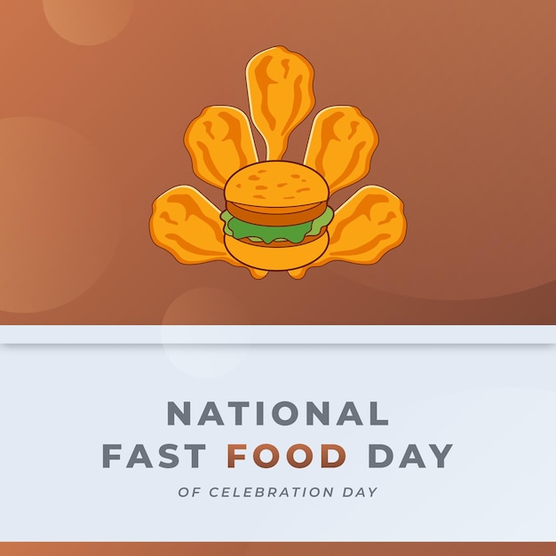 National Fast Food Day Celebration Vector Design Illustration for Background Poster Banner Ads
