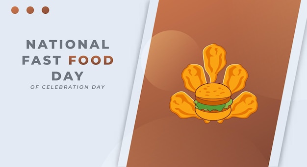 National Fast Food Day Celebration Vector Design Illustration for Background Poster Banner Ads