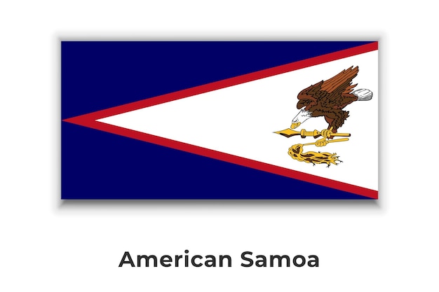 Premium Vector | The national flag of america samoa