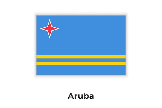 Vettore la bandiera nazionale di aruba