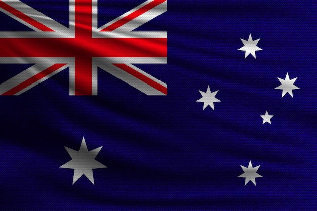 The national flag of australia.