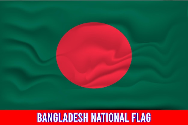 Bandiera nazionale del bangladesh effetto 3d