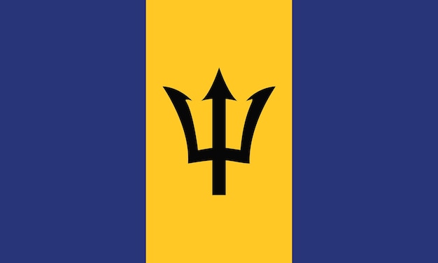 The national flag of Barbados of North America The official flag of barbados