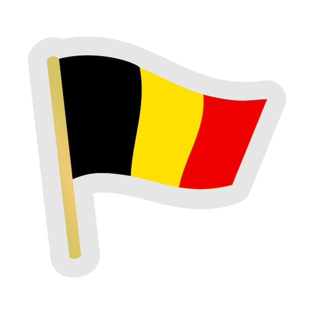 The national flag of Belgium. Black, Yellow, and red