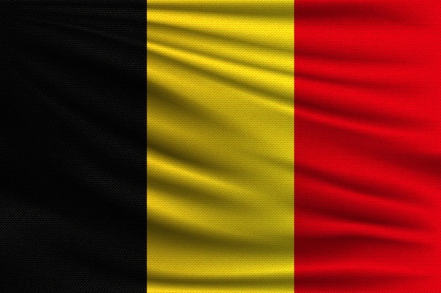 The national flag of Belgium.