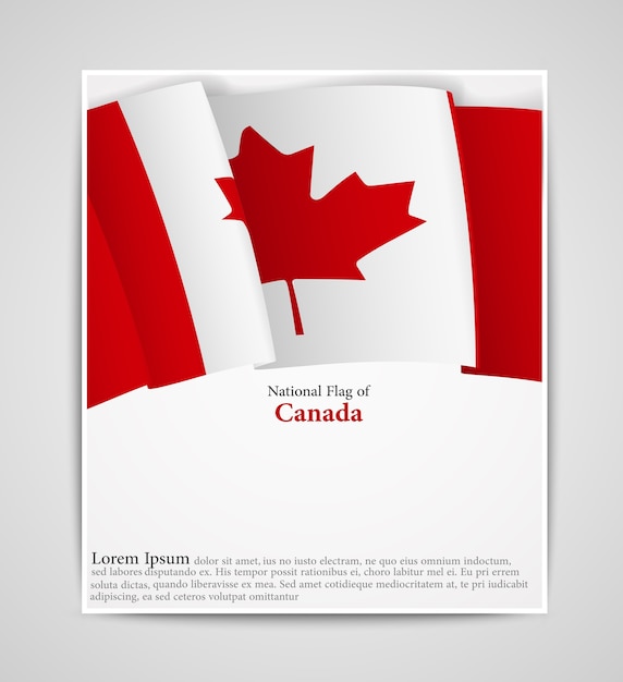 Vector national flag brochure of canada