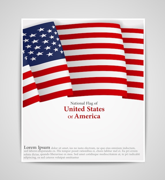 National flag brochure of united states