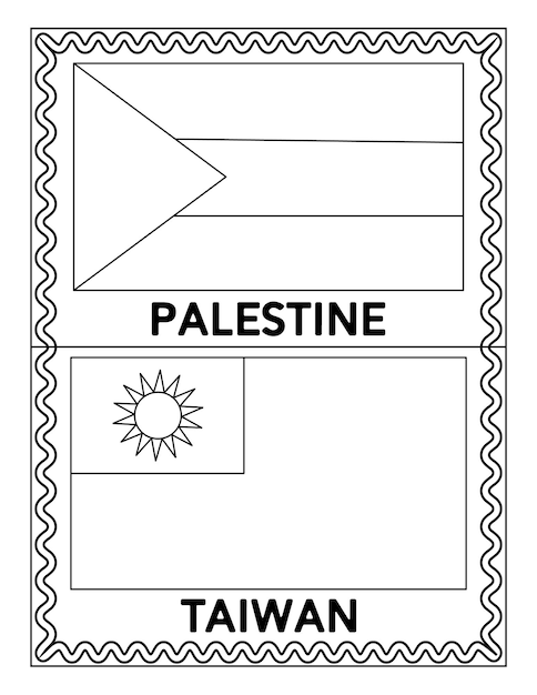 ベクトル 国旗の着色のページのベクトル