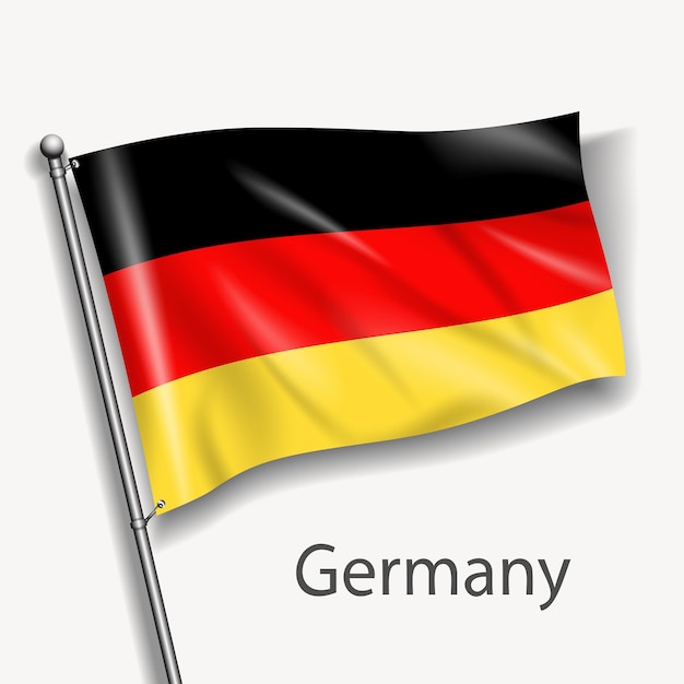 Vector the national flag of germany in europe