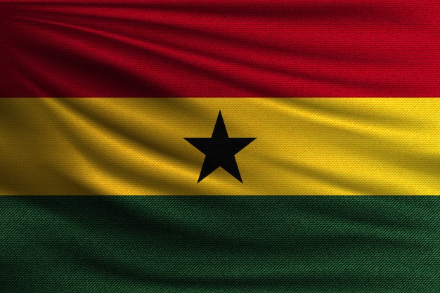 Vettore la bandiera nazionale del ghana.