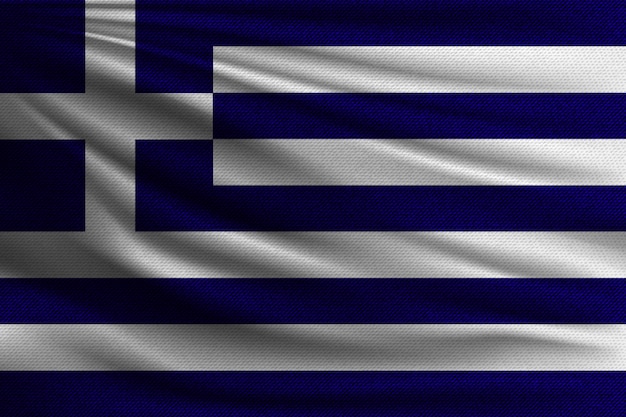 The national flag of Greece.