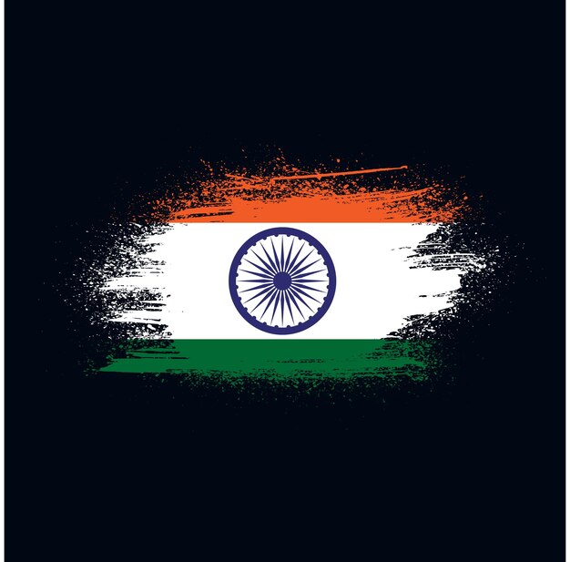 Vector national flag of indian in