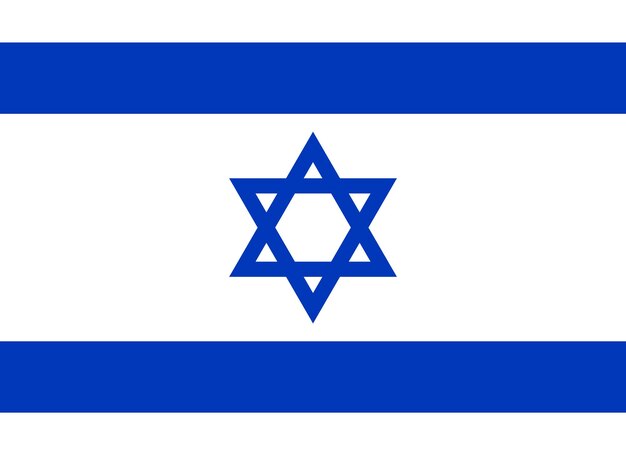 Государственный флаг Израиля крупным планом
