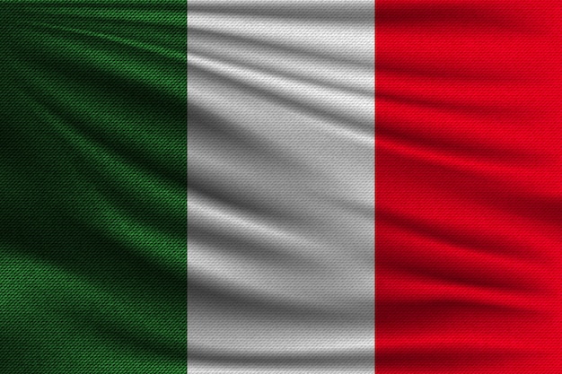 The national flag of Italy.