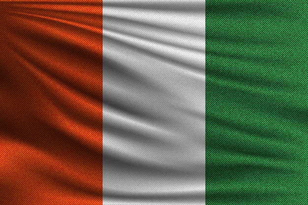 The national flag of Ivory Coast.