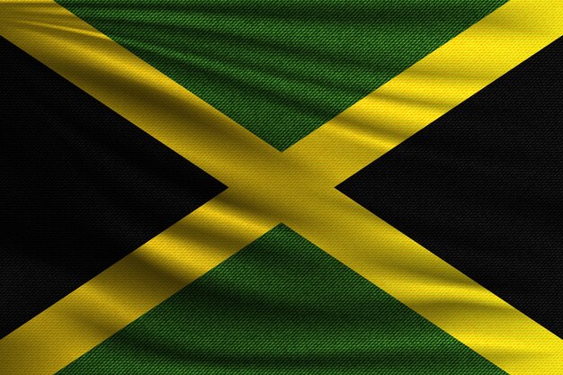 The national flag of Jamaica.