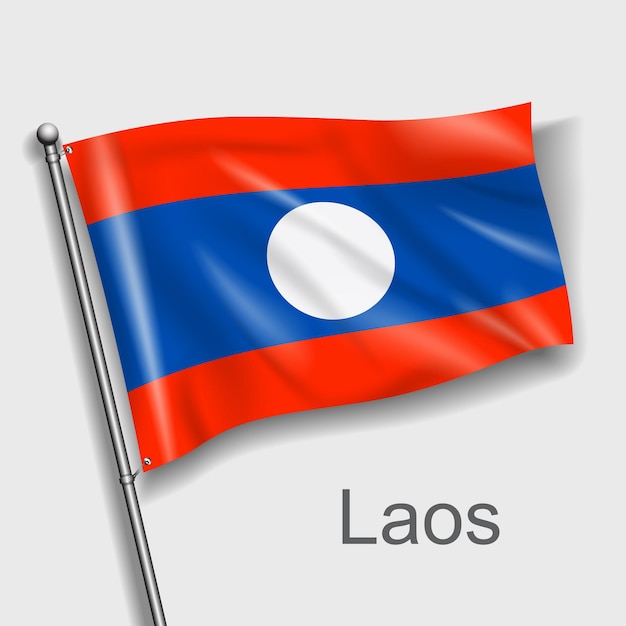 アジアのラオスの国旗