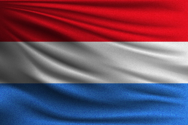 The national flag of Luxembourg.