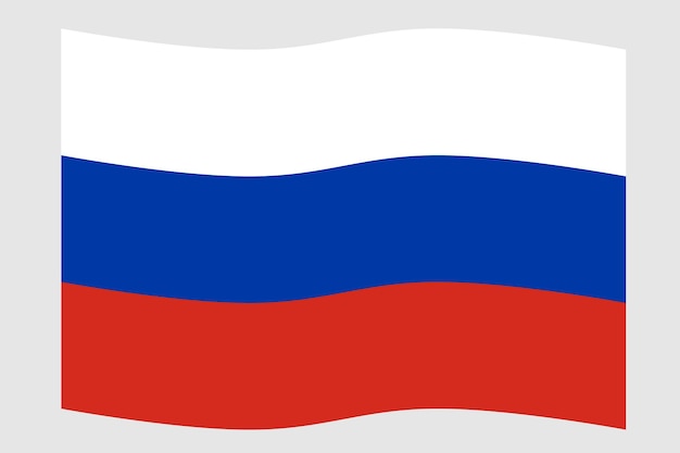 国の国旗ロシア連邦ベクトルイラスト分離