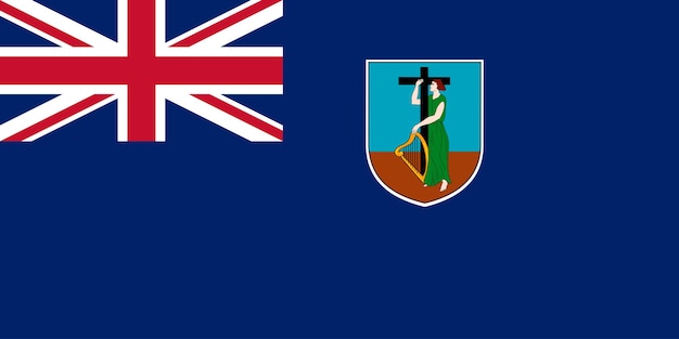Вектор Национальный флаг монтсеррата, который можно использовать для празднования векторной иллюстрации национальных дней