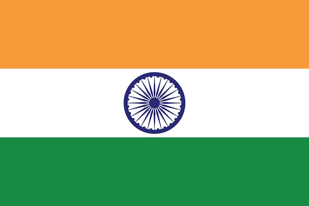 Вектор Национальный флаг республики индия